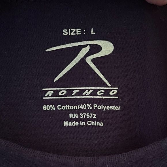 NWOT Rothco US Navy Short Sleeve Navy Blue Tshirt Size Large - Picture 3 of 4